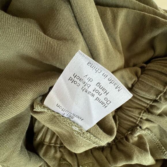 Mod Ref Jumpsuit Short Sleeve Olive Green‎ Tie Waist Snap Front Size S - Picture 8 of 13